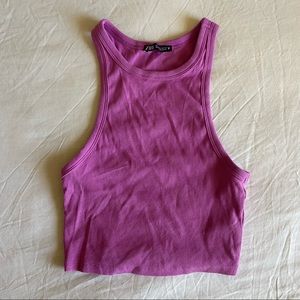Zara Crop High Neck Tank top